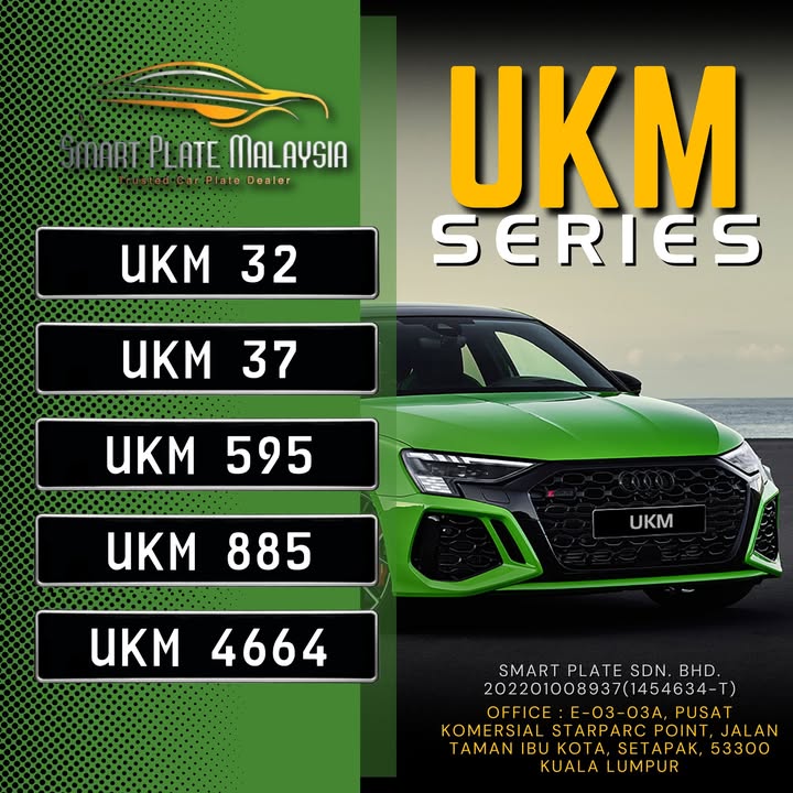 2, 3 & 4 Digit Ukm Plates Available 