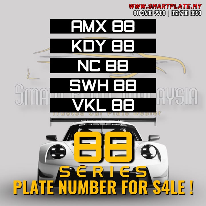 ✨ Golden Number 88 Series Plate For S4le 