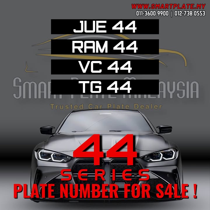 ✨ Golden Number 44 Series Plate For S4le 