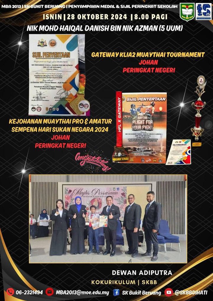 Penyampaian Hadiah Muaythai Tournament Tahun 2024 