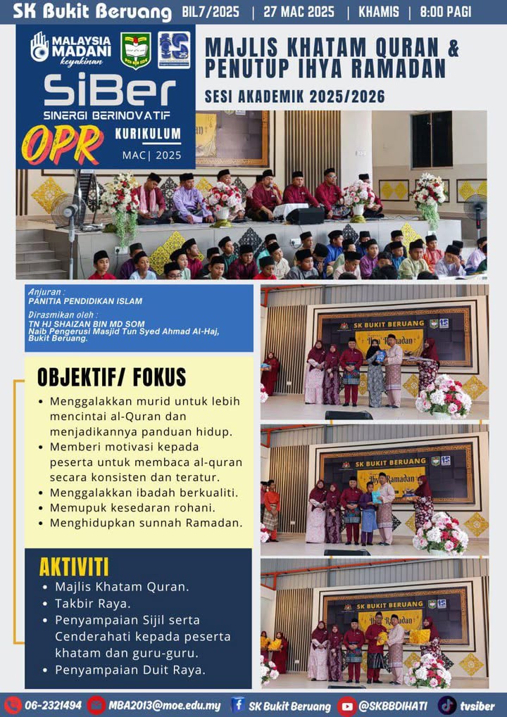 Majlis Khatam Al-quran & Takbir Raya 