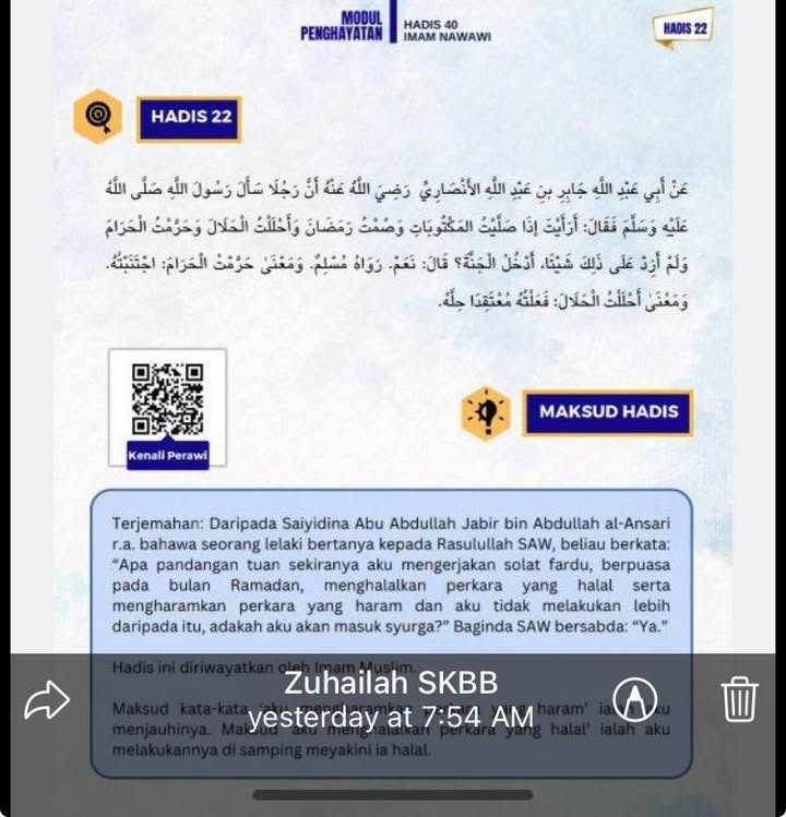 Tazkirah Hadis 40 Imam Nawawi 