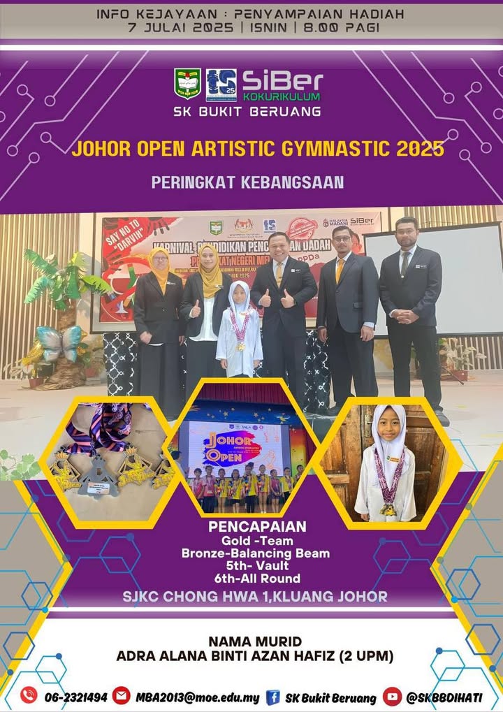 Penyampaian Hadiah Johor Open Artistic Gymnastic 2025 