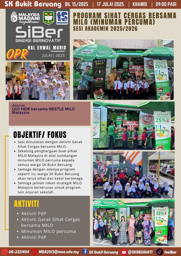 Program Sihat Cergas Bersama Milo Malaysia (minuman Milo 