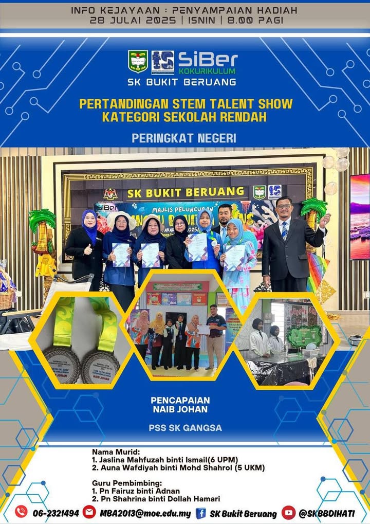 Penyampaian Hadiah Pertandingan Stem Talent Show Kategori Sekolah 