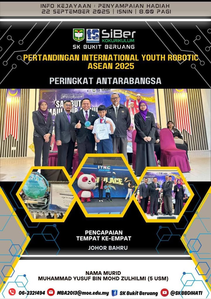 Penyampaian Hadiah Pertandingan Youth Robotic Asean Tahun 2025  Penyampaian Hadiah Pertandingan Youth Robotic Asean Tahun 2025