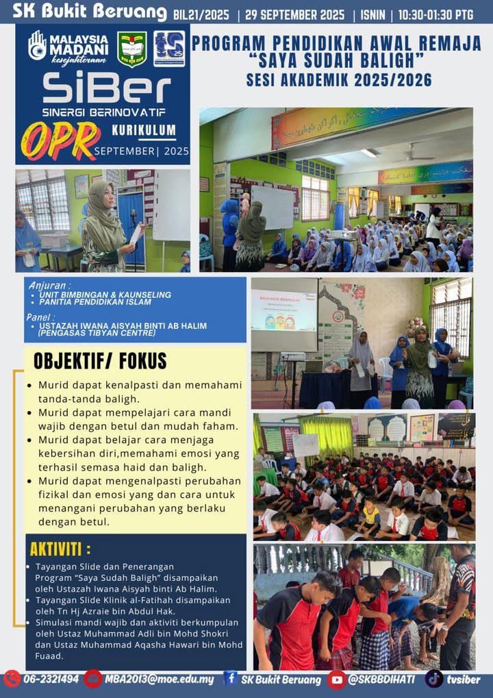 Program Pendidikan Awal Remaja Saya Sudah Baligh  Program Pendidikan Awal Remaja Saya Sudah Baligh