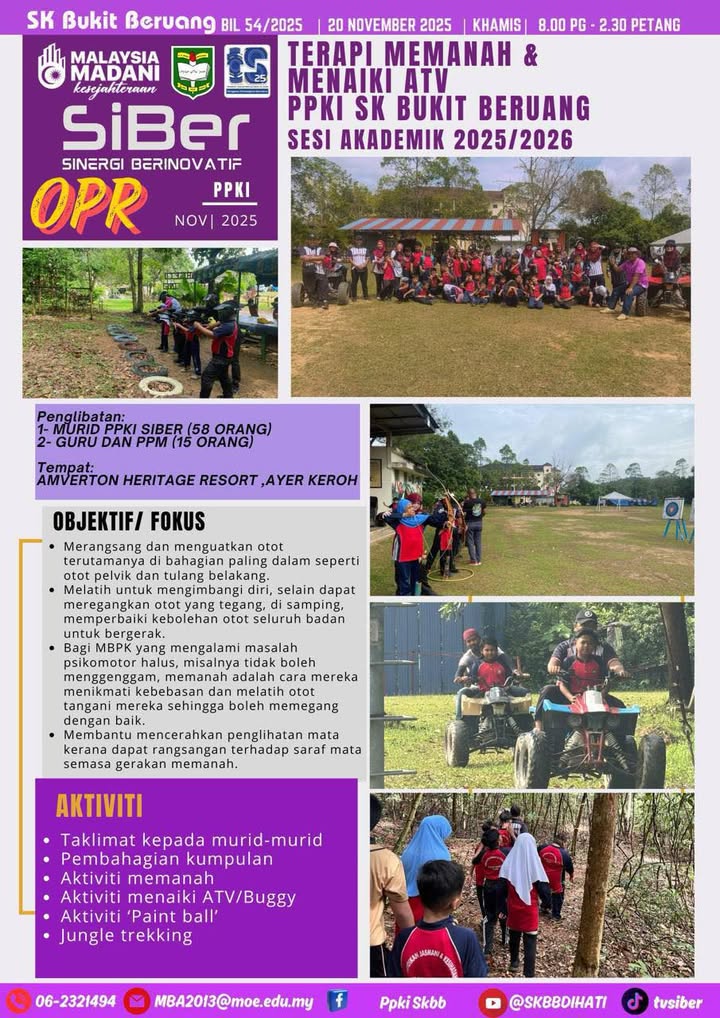 Terapi Memanah Dan Menaiki Atv Ppki Sk Bukit 