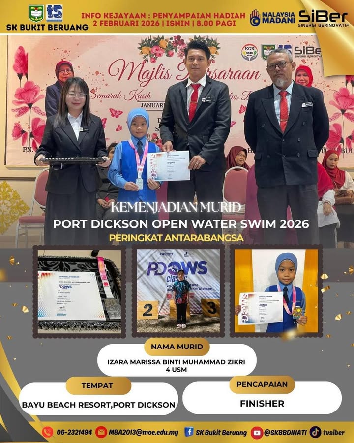 Penyampaian Hadiah Port Dickson Open Water Swim Tahun 