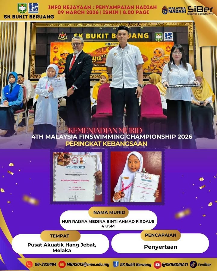 Penyampaian Hadiah 4th Malaysia Finswimming Championship 2026 