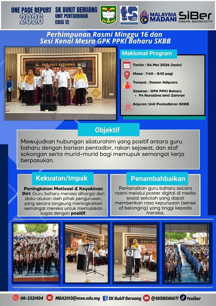 Perhimpunan Rasmi Minggu 16 & Suai Kenal Gpk 