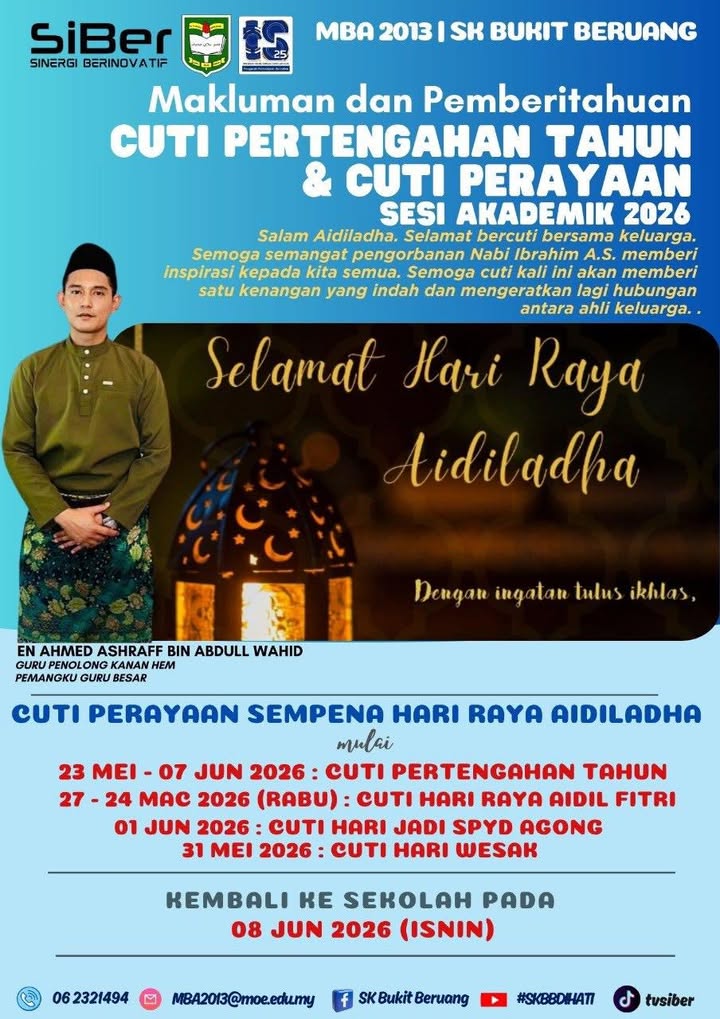 Makluman Cuti Pertengahan Penggal 