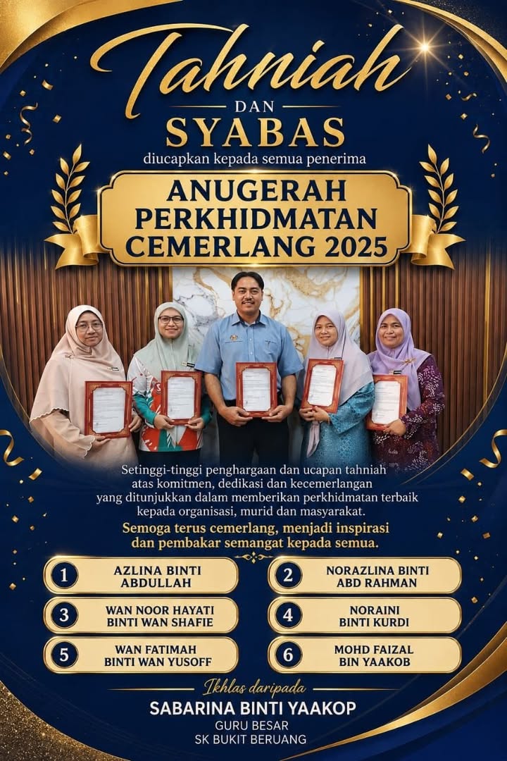 Setinggi-tinggi Tahniah Dan Terima Kasih Kepada Seluruh Guru 