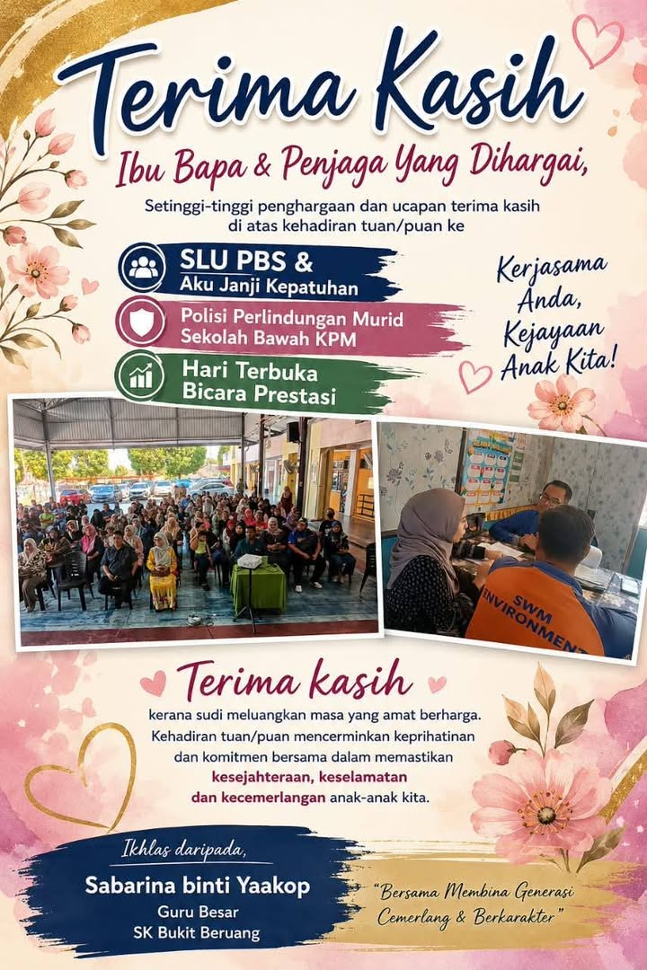 Terima Kasih Buat Semua Ibu Bapa / Penjaga 