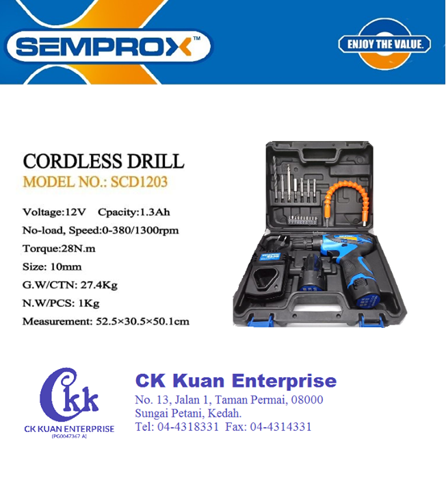 Semprox Cordless Drill 12v ‼️ 