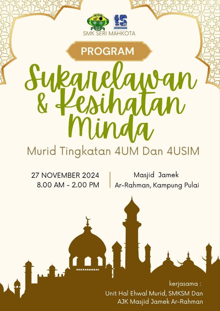 Alhamdullilah Selesai Program Sukarelawan Kesihatan Minda Anjuran Unit 