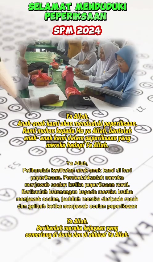 Doa Untuk Calon Spm 2024 2 Januari 2025 