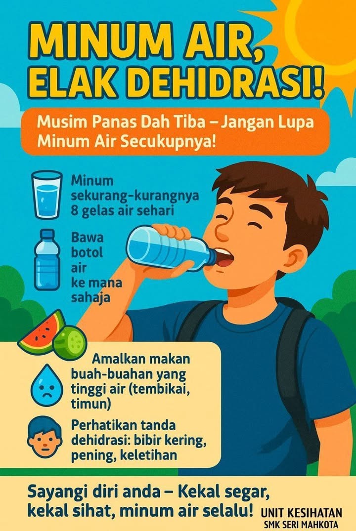 Musim Panas. Banyakkan Minum Air Ye Semua