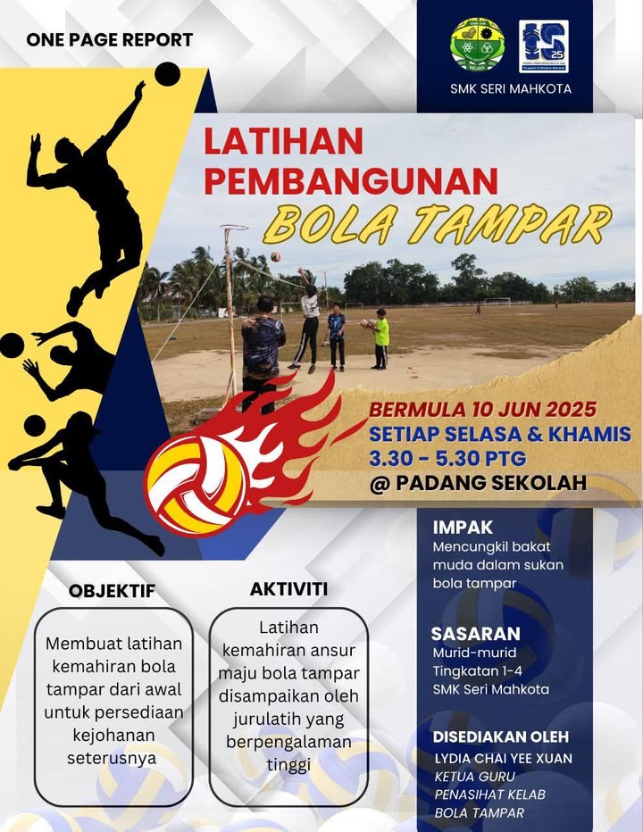 Latihan Pembangunan Bola Tampar. 