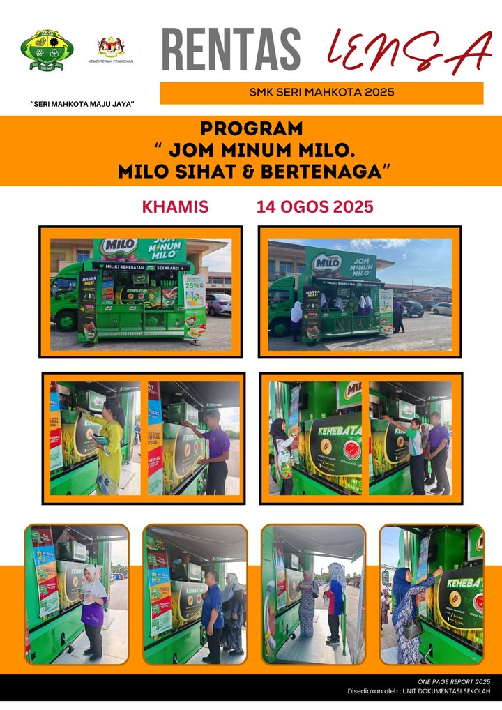 Ucapan Terima Kasih Kepada Pihak  Milo. 