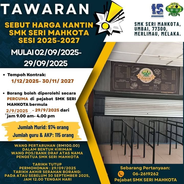 Sebut Harga Perkhidmatan Kantin Sebut Harga Perkhidmatan Kantin