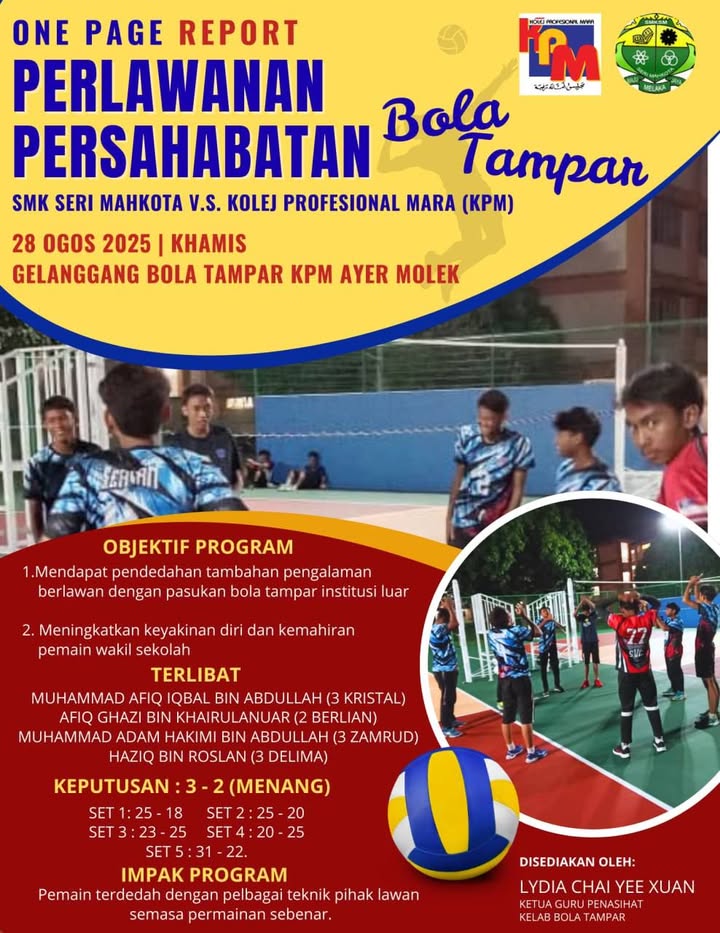 Perlawanan Persahabatan Bola Tampar Antara Smk Seri Mahkota Perlawanan Persahabatan Bola Tampar Antara Smk Seri Mahkota