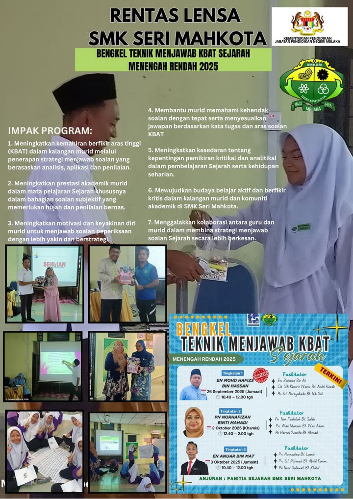 Bengkel Teknik Menjawab Kbat Sejarah Menengah Rendah 2025. 