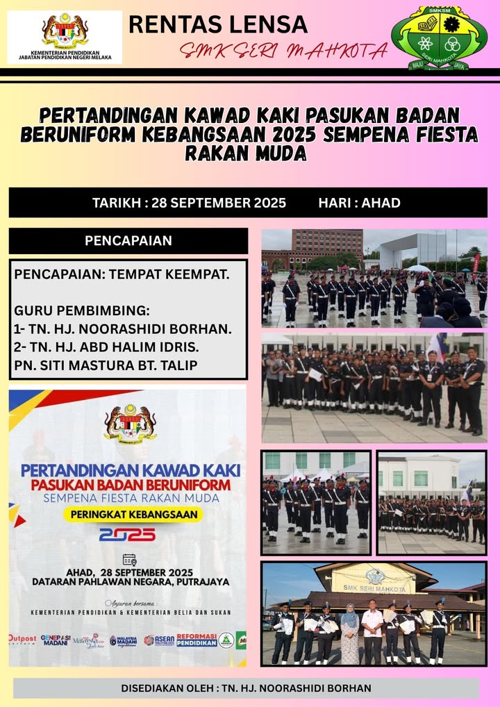 Tempat Keempat Pertandingan Kawad Kaki Kebangsaan 2025 Sempena 