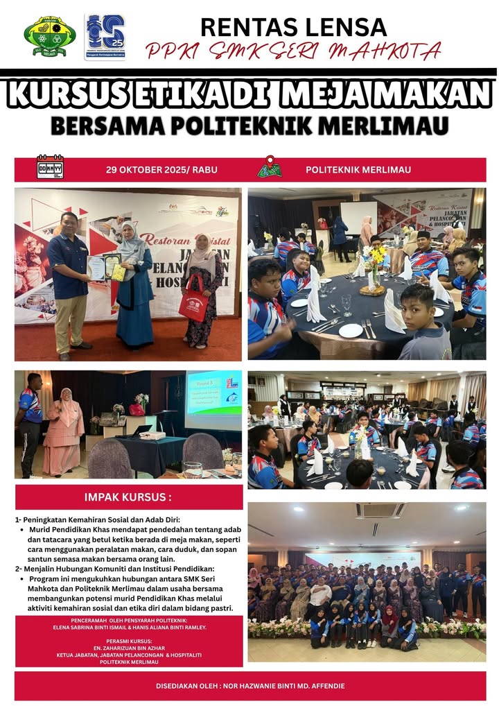 Program: Kursus Etika Di Meja Makan & Kursus 