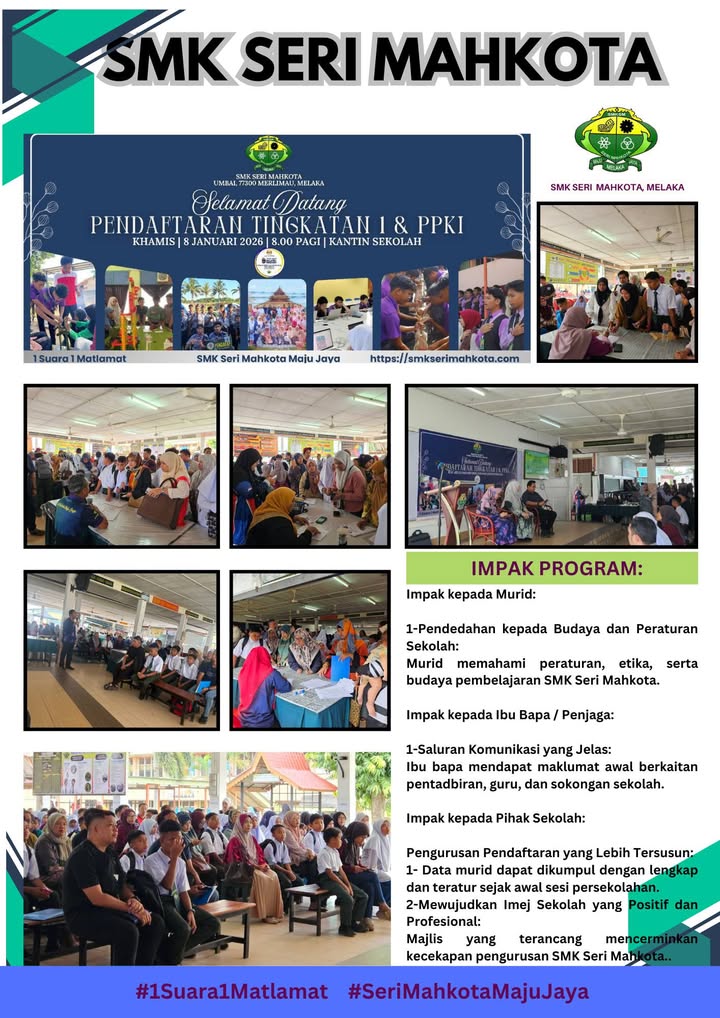 Hari Pendaftaran Tingkatan 1 & Ppki. 