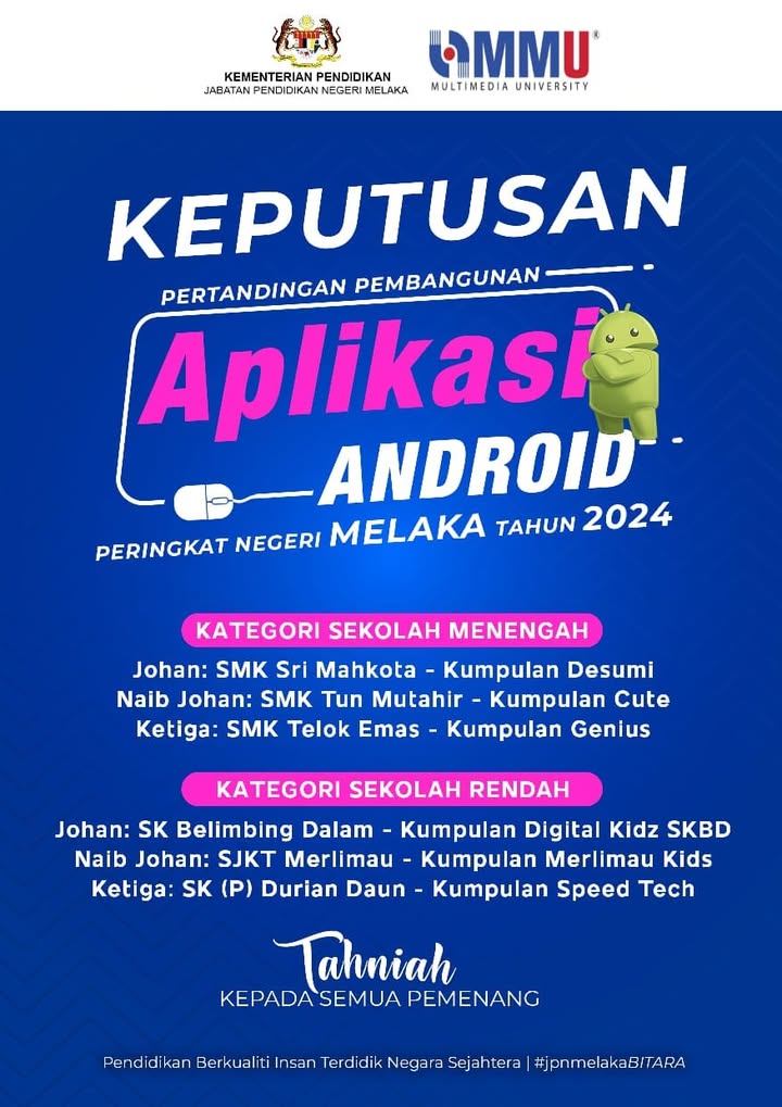 Johan Pertandingan Pembangunan Aplikasi Android Peringkat Negeri Melaka 