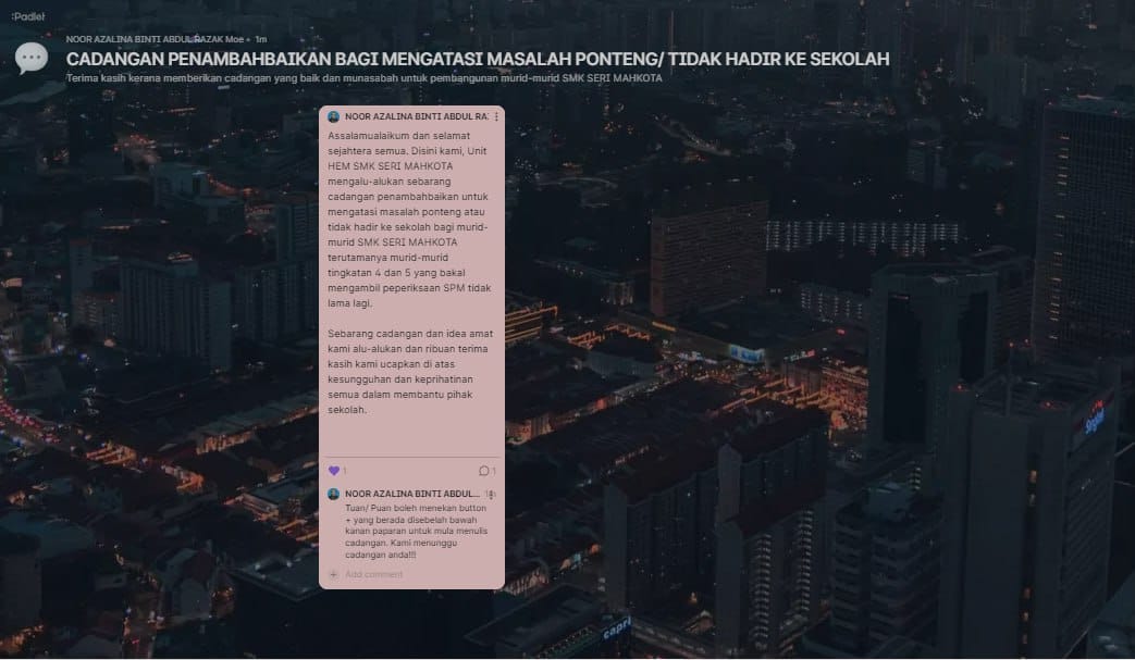 Assalamualaikum Dan Selamat Sejahtera Semua Disini Kami Unit 