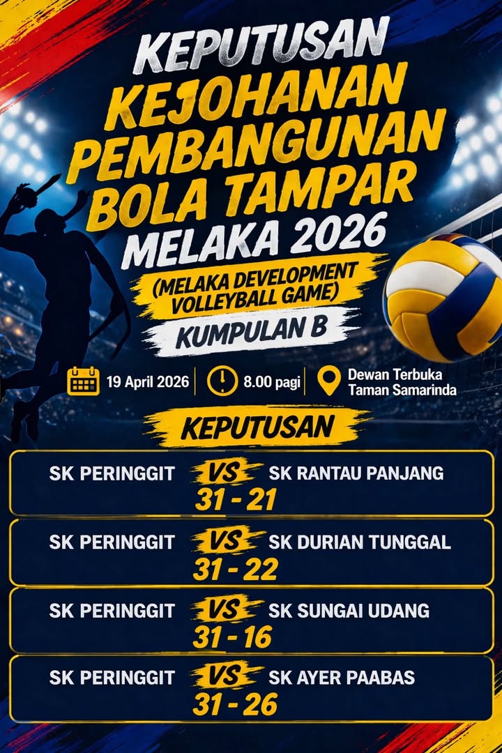 Kejohanan Pembangunan Bola Tampar Melaka 2026 Pra Mssn 