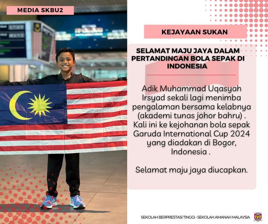 Selamat Maju Jaya Diucapkan Kepada Adik Muhammad Uqasyah 