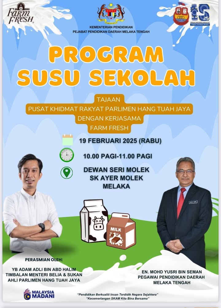 Program Susu Sekolah Tajaan Pusat Khidmat Rakyat Parlimen 