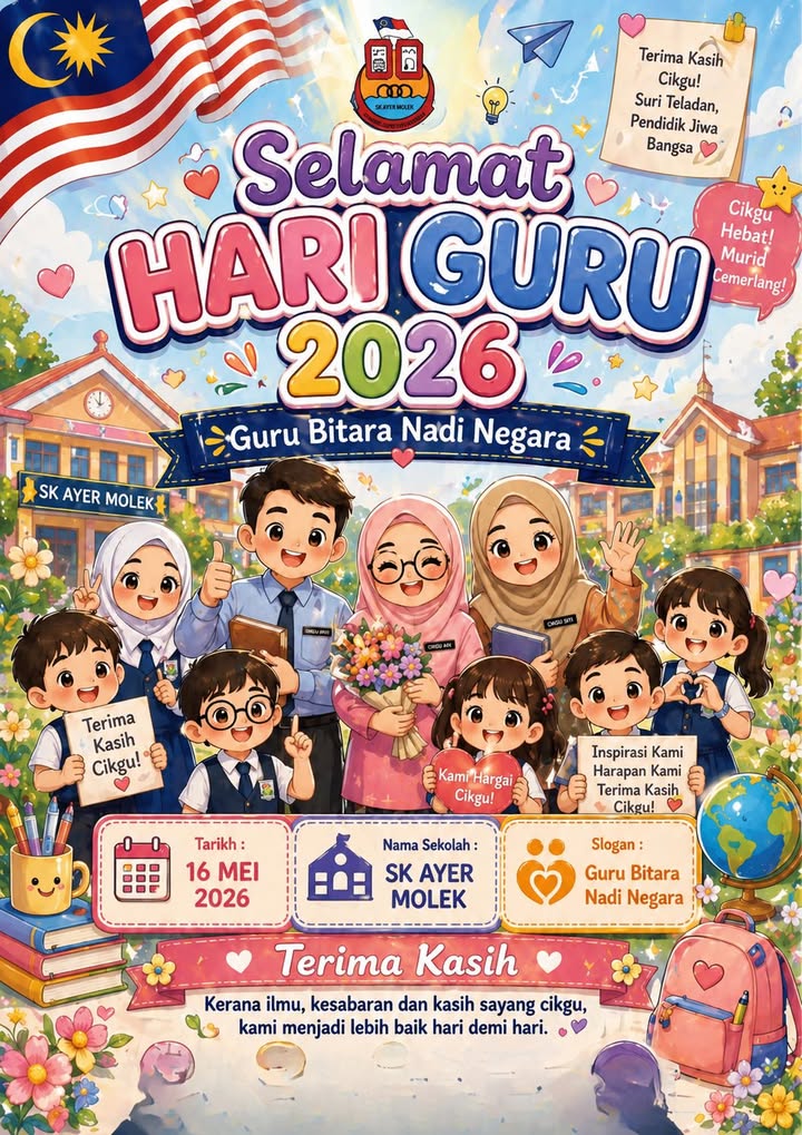 Kami Warga Sk Ayer Molek Mengucapkan Selamat Hari 