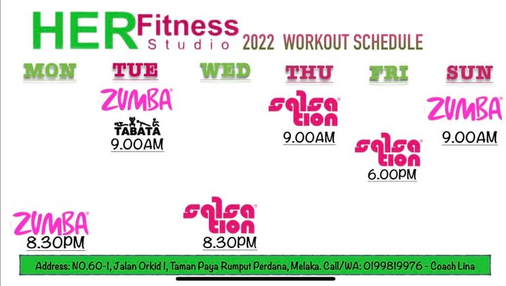 Hola Ladiess… Schedule This Week!! 