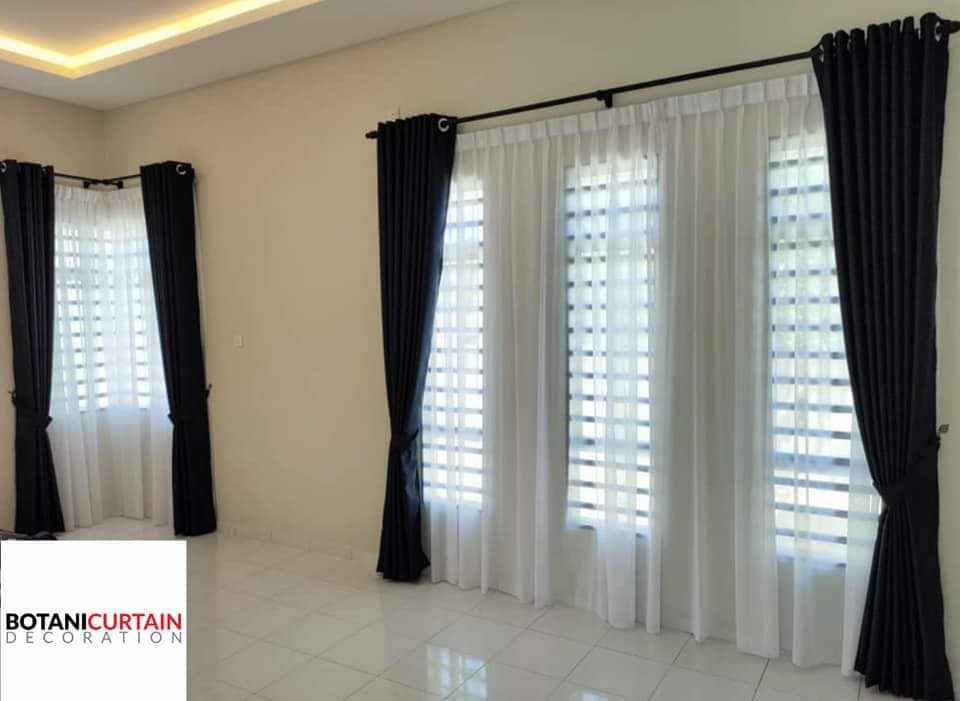 Eyelet Curtain Job Done At #tawaspermai . Dark-coloured 