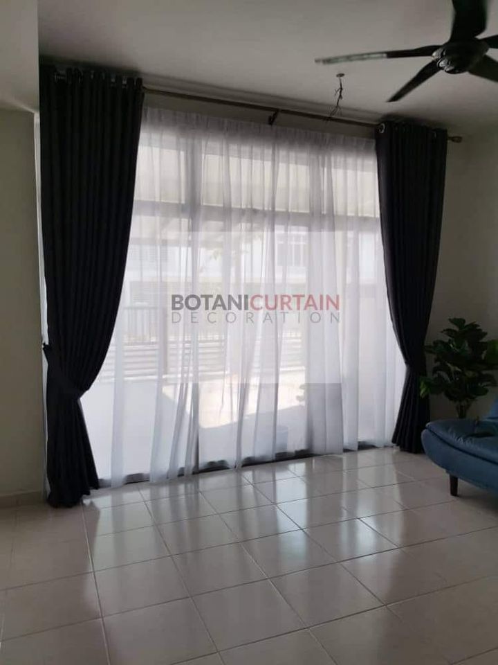 Eyelet Curtain Job Done At Taman Raia Sentosa, 