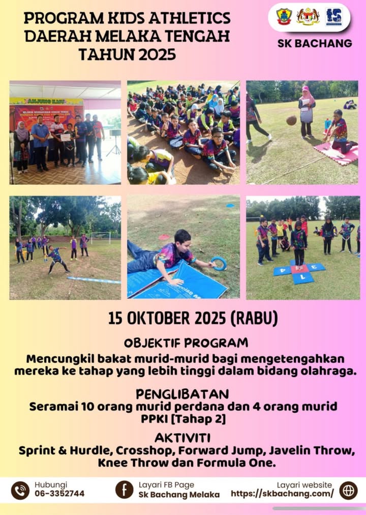 Program Kids Athletics Daerah Melaka Tengah 2025 