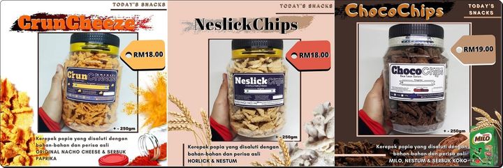 Sape Yg Belum Try....jom2...cepat Order...kerepek Popia...terdapat 3 Perasa...cheese,coklat 