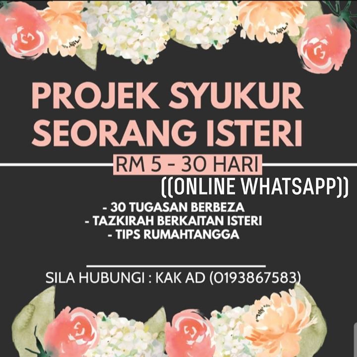 《《《 Projek Syukur Seorang Isteri 》》》 