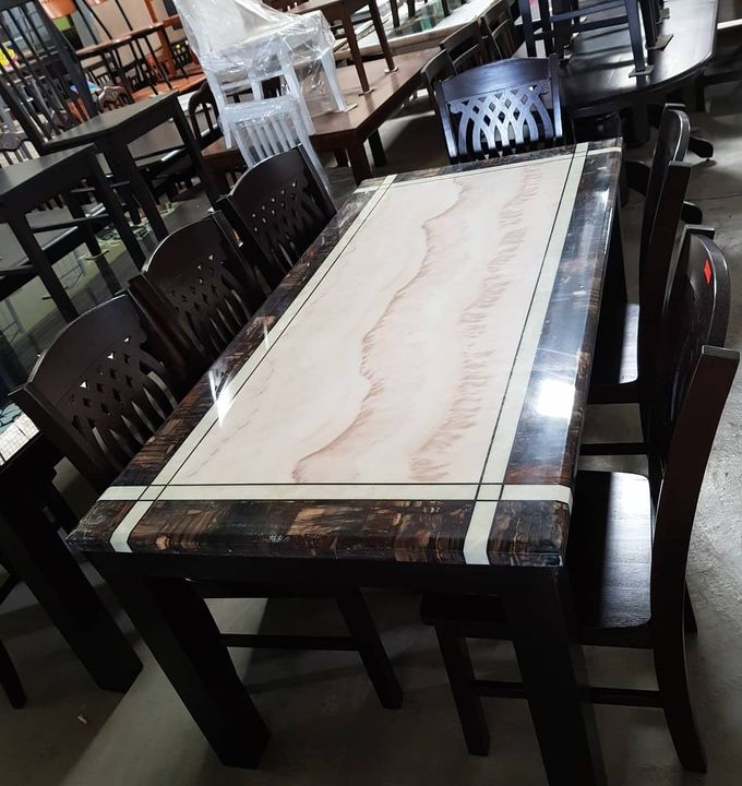 Meja Makan Marble 8 Kerusi 