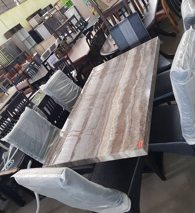 Meja Makan Marble 6 Kerusi 