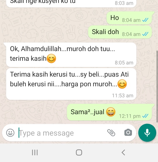 Alhamdulillah, Customer Puah Hati 