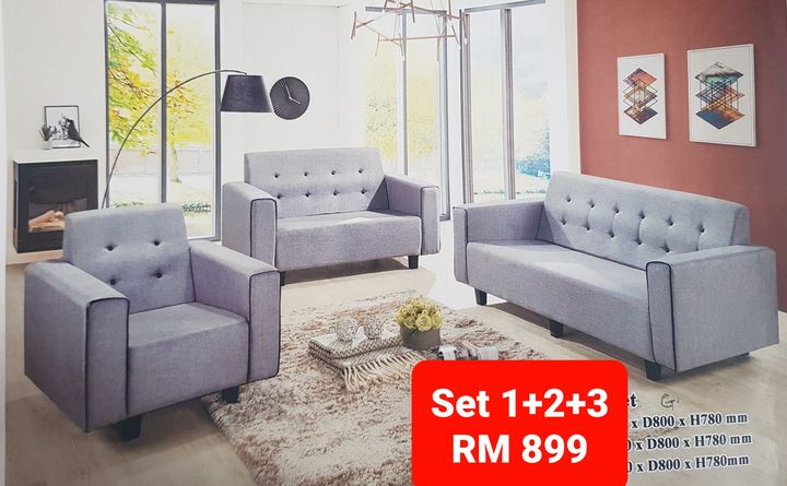 Sofa Set Bawah 1k!!  