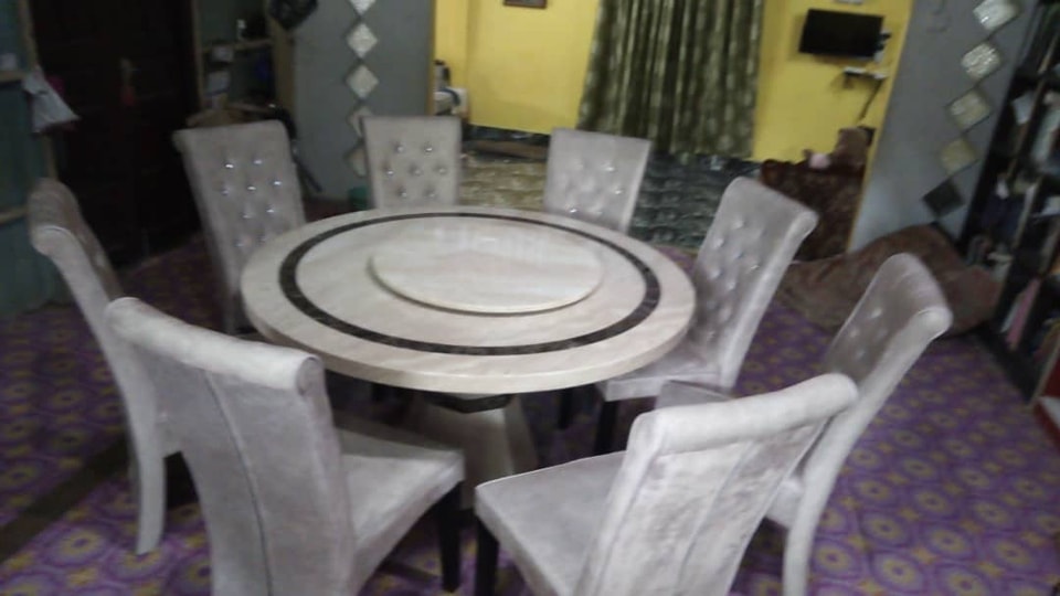 Customer Pree Order Meja Makan Marble Bulat Set 