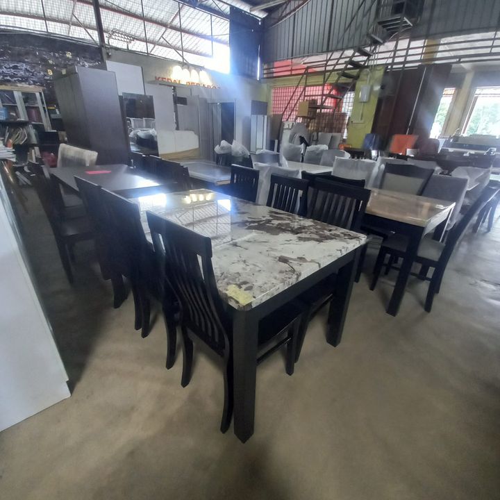 Marble 6 Kerusi Hok Ready Stok Di Kedai 