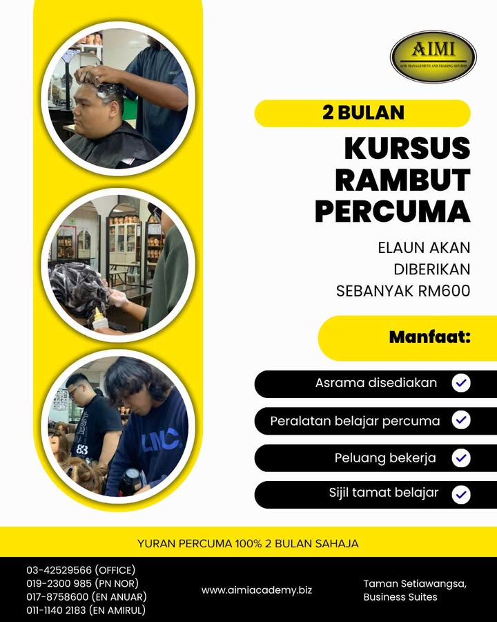 Dah Bersedia Untuk Intake November Belajar Dandanan Rambut 