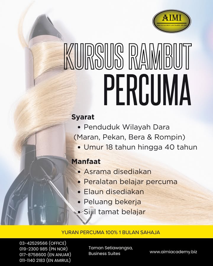 ✨ Kursus Rambut Percuma ✨ 